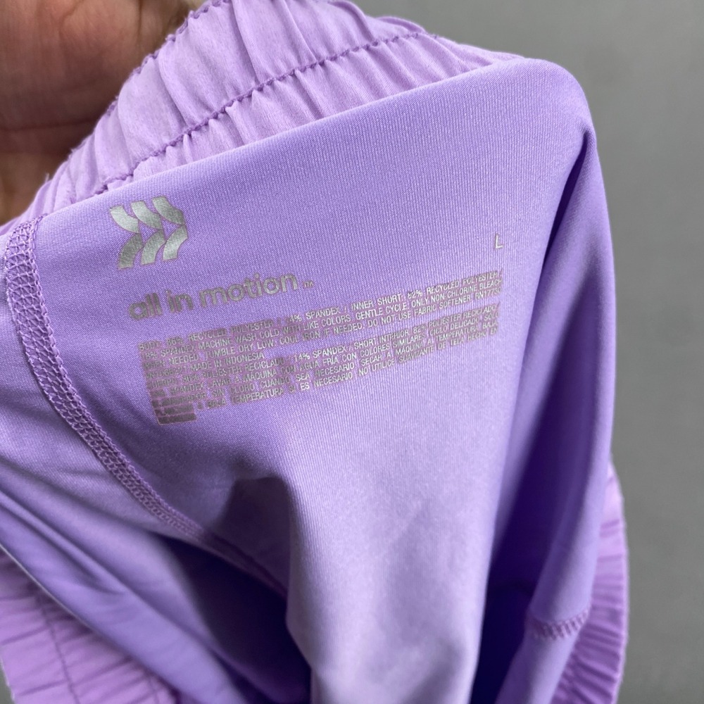 All in Motion Womens Active Skort Purple Elastic Waist Zipper Pockets Large - Picture 5 of 8